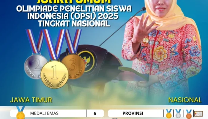 Jawa Timur Raih Juara Umum OPSI 2025, Gubernur Khofifah: Ekosistem Riset Siswa Berbuah Prestasi