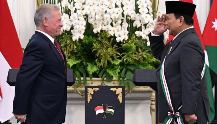 Prabowo Terima Penghargaan Tertinggi dari Raja Abdullah II, Simbol Persahabatan dan Kerja Sama Indonesia–Yordania