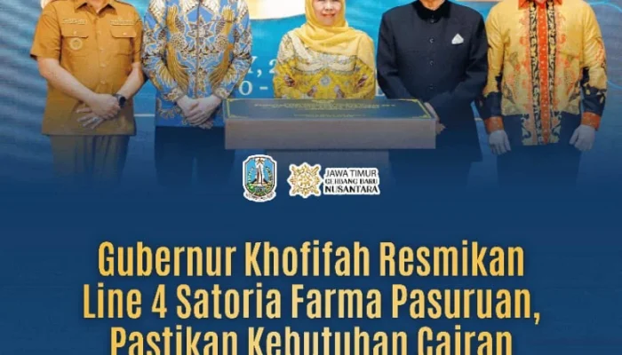 Gubernur     Khofifah Dorong Kemandirian Farmasi Lewat Peresmian Line 4 Satoria