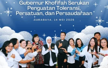 Gubernur Khofifah Dorong Nilai Toleransi dan Persaudaraan Saat Peringatan Kenaikan Yesus Kristus