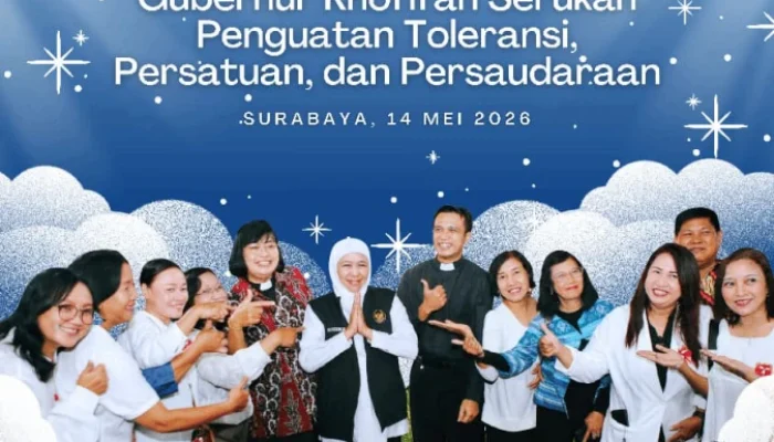 Gubernur Khofifah Dorong Nilai Toleransi dan Persaudaraan Saat Peringatan Kenaikan Yesus Kristus
