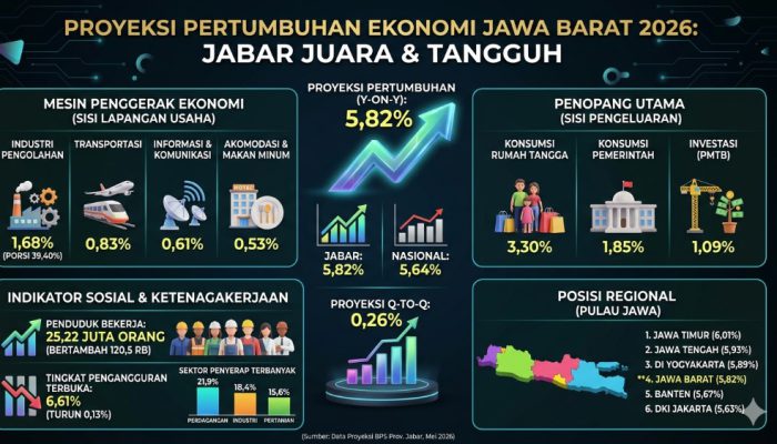 Pertumbuhan Ekonomi Jawa Barat 5,79 Persen, Daya Beli Masyarakat Menguat