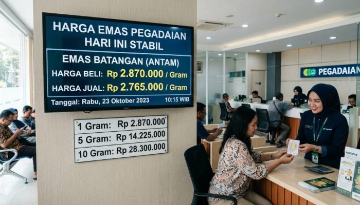 Pegadaian Rilis Harga Emas Terbaru, Antam Tetap di Level Rp2,87 Juta