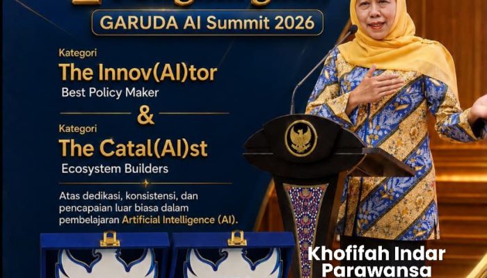 Gubernur Jatim Perkuat Pemanfaatan AI, Pemprov Jatim Borong Dua Penghargaan Nasional
