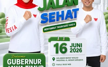 Gubernur Khofifah Dorong Semangat Hijrah dan Hidup Sehat dalam Jalan Sehat Tahun Baru Islam 1448 H