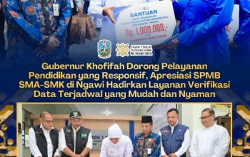 Gubernur Khofifah Sebut SPMB Ngawi Wujud Pelayanan Pendidikan Modern dan Responsif