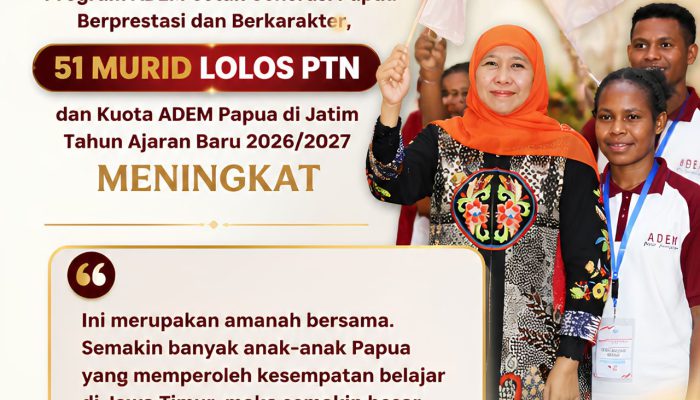 Program ADEM di Jatim Sukses Antar Puluhan Putra Papua Masuk PTN