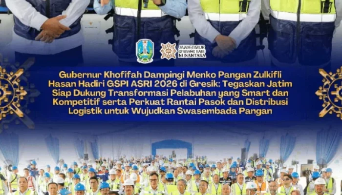 Gubernur Khofifah Hadiri GSPI ASRI 2026, Perkuat Sinergi Wujudkan Pelabuhan Masa Depan di Jawa Timur
