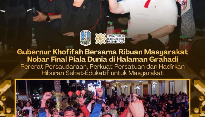 Nobar Final Piala Dunia 2026 Bersama Gubernur Khofifah Meriah, Grahadi Dipadati 4.500 Penonton