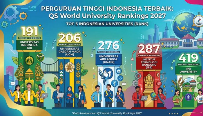 QS World University Rankings 2027 Terbit, Berikut Daftar Kampus Terbaik Indonesia