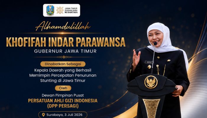 Prestasi Penanganan Stunting Jawa Timur Diakui, Gubernur Khofifah Terima Penghargaan Persagi