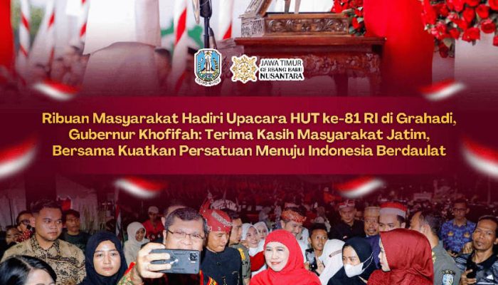Ribuan Masyarakat Hadiri Penurunan Bendera di Grahadi, Khofifah: Cinta Tanah Air Sangat Kuat