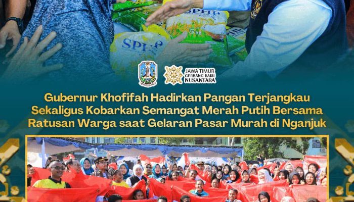 Jaga Stabilitas Harga Pangan, Gubernur Khofifah Gelar Pasar Murah di Tengah Permukiman Warga Nganjuk