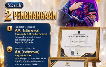Gubernur Khofifah Terima Kabar Prestasi JDIH Jatim, Raih Dua Penghargaan dengan Nilai 100