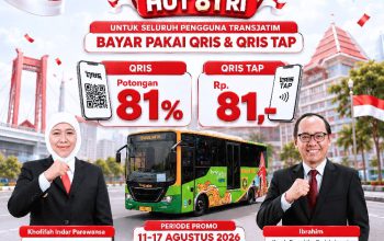 Gubernur Khofifah Gandeng BI Beri Promo Trans Jatim, Bayar Rp81 via QRIS Tap