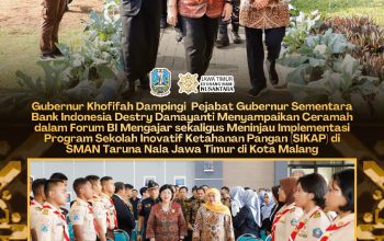 Gubernur Khofifah: Bonus Demografi Harus Diiringi Inovasi, Adaptasi, dan Ketahanan Pangan Sejak Bangku Sekolah