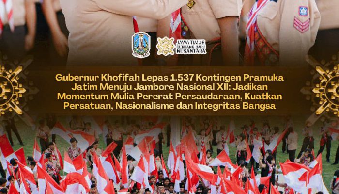 Khofifah: Jambore Nasional Momentum Pramuka Perkuat Persaudaraan, Integritas, dan Cinta Tanah Air