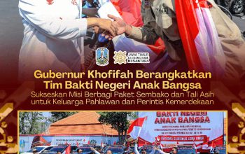 Khofifah Lepas Tim Bakti Negeri Anak Bangsa, Bawa Tali Asih bagi 76 Keluarga Pahlawan dan Perintis Kemerdekaan