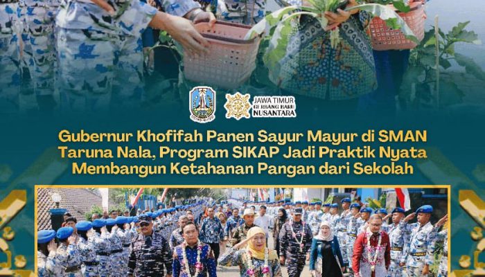 Gubernur Khofifah: Ketahanan Pangan Bisa Dimulai dari Sekolah, SIKAP Jatim Libatkan 1.548 Sekolah