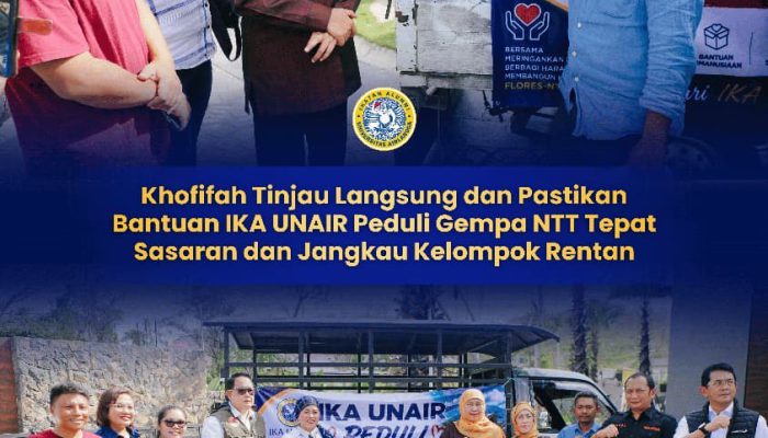 100 Kardus Bantuan IKA UNAIR untuk Korban Gempa Flores, Gubernur Khofifah: Harus Tepat Sasaran