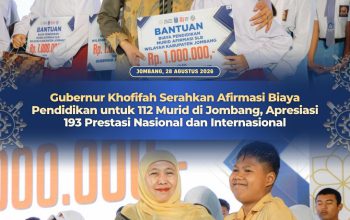 Gubernur Khofifah Dorong Tak Ada Anak Putus Sekolah, 112 Murid Jombang Terima Bantuan Afirmasi
