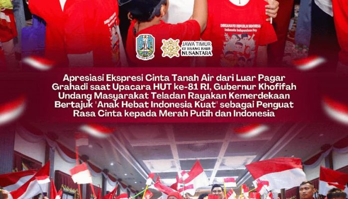 Hormat Bendera dari Luar Pagar Grahadi Viral, Gubernur Khofifah Undang Anak-Anak ke Grahadi