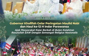 Khidmat, Gubernur Khofifah Gelar Maulid Nabi dan Haul ke-12 Almarhum H. Indar Parawansa