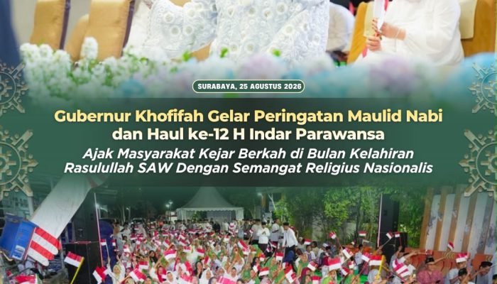 Khidmat, Gubernur Khofifah Gelar Maulid Nabi dan Haul ke-12 Almarhum H. Indar Parawansa
