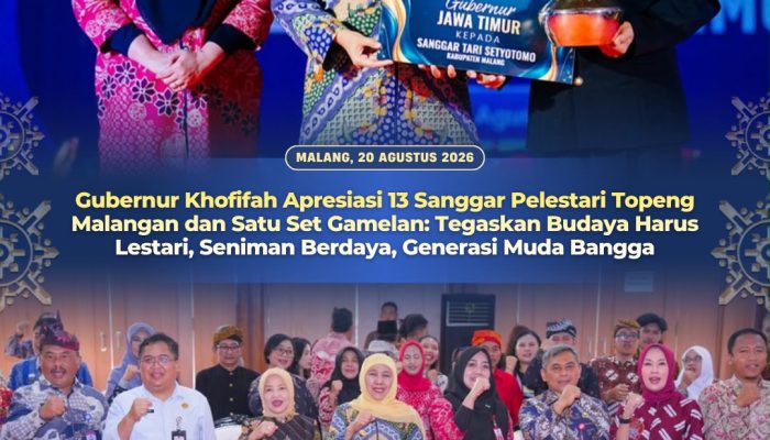 Gubernur Khofifah: Jangan Sampai Topeng Malangan Punya Panggung tapi Kehilangan Penerus