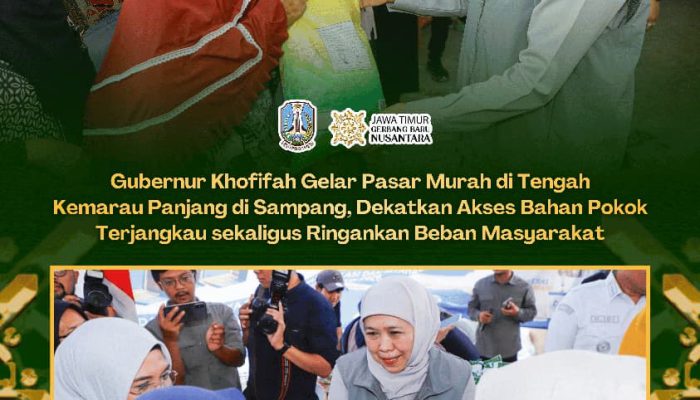 Khofifah Bawa Sembako Harga Terjangkau ke Sampang, Ada Beras hingga Daging Ayam
