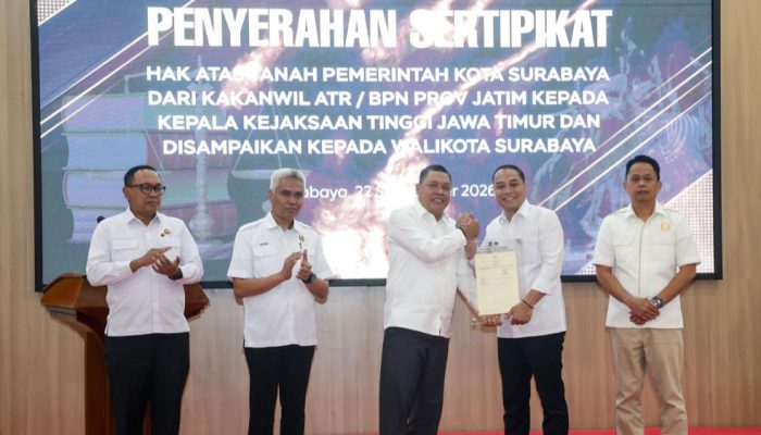 Kolaborasi Pemkot Surabaya, Kejati Jatim dan BPN Amankan Aset Hampir Rp1 Triliun