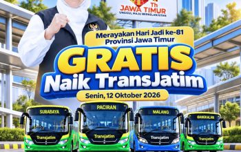 Gubernur Khofifah Gratiskan Trans Jatim pada 12 Oktober, Ajak Warga Beralih ke Transportasi Publik