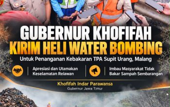 Tangani Kebakaran TPA Supit Urang, Khofifah Ingatkan Bahaya Bara Api di Timbunan Sampah