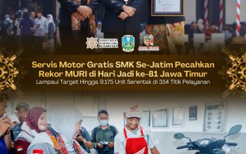 Khofifah Apresiasi Siswa SMK Jatim, Servis Motor Gratis Serentak Tembus Rekor MURI