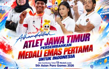 Atlet Jatim Borong 13 Medali di Asian Para Games 2026, Khofifah: Kebanggaan Merah Putih