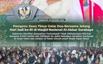 Khofifah Ajak 4.000 Hafidz dan Hafidzah Berdoa untuk Jawa Timur dan Indonesia yang Aman dan Damai