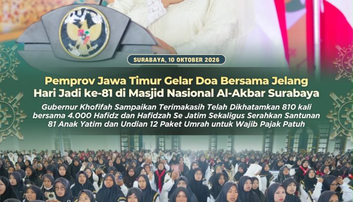 Khofifah Ajak 4.000 Hafidz dan Hafidzah Berdoa untuk Jawa Timur dan Indonesia yang Aman dan Damai