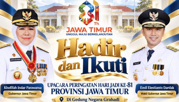 Hari Jadi ke-81 Jatim, Khofifah Ajak Warga Hadiri Upacara di Grahadi, Pendaftaran Tahap Kedua Dibuka 10 Oktober